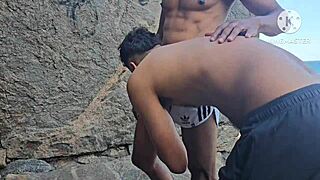 i fucked two asses at once on the beach