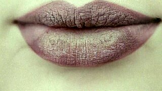 just focusing on those amazing lips in fetish video