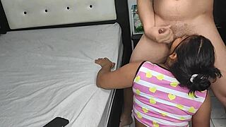 Little 18+ Stepnephew Forces Mature Latina to Suck in Homemade Video