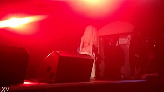 Lady Gaga Stripping on Show