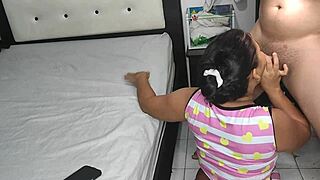 Little 18+ Stepnephew Forces Mature Latina to Suck in Homemade Video