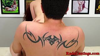 redhead teen gets hardfucked during intense casting session