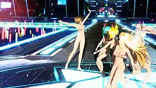 Hatsune Miku in full nude mod! Her big tits and ass exposed!