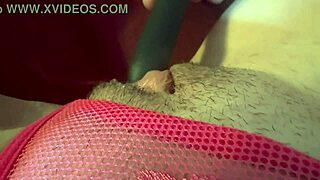 Italian milf flashes big tits in car