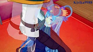 Aqua And Kazuma Satou Engage In Intense Sex With Creampie In Konosuba Hentai