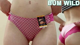 sexy young teen slips into hot lingerie for a steamy show