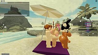i’m hooked on this wild roblox 3some anal scene!