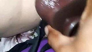 amateur stretches ass with huge toy till orgasm