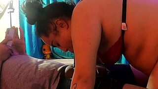 candy gives sloppy blowjob to bbc in hood