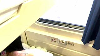 Hey, public sex on a train where she showed her face with glasses, sucking, blowjob, reality, face fucking, cock, pov, outdoor.