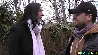 mature woman in stockings enjoys casual moment