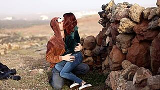 i met this girl in the middle of lanzarote island