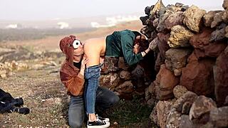 i met this girl in the middle of lanzarote island