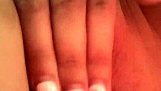 pretty shaved pussy gets wet during masturbation