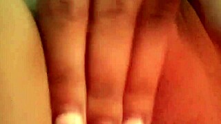 pretty shaved pussy gets wet during masturbation