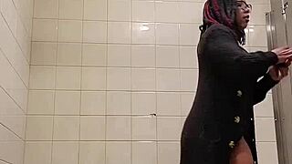 masterbating in grocery store and peeing roadside before flashing saggy tits