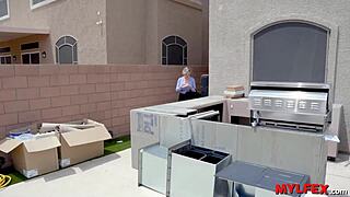 Mylfex - Lazy Man Distracts Home Inspector Milf with Anal Riding