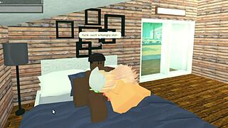 Roblox slut throat fucked by BBC