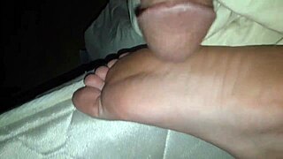 intense cumshot explodes on sexy feet