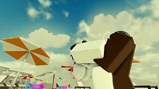 bitch getting blacked on the beach 😈