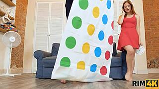 Dude, Playing Twister Is Cool, But Sex with Her Is Insane! 🔥😍 Gotta Love That Redhead Rimjob!