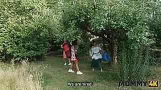 mommy4k mature brunette valentina sierra rubs huge tits on italian cock in public