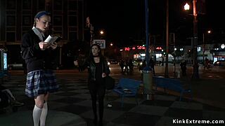 Preacher's teen gets group fucked in public humiliation