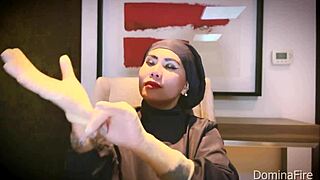 Nurse uses latex gloves in hospital fetish session