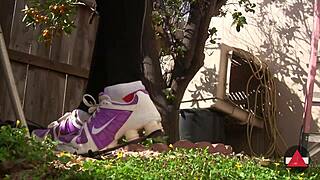 Walking Around In Sneakers Outdoors