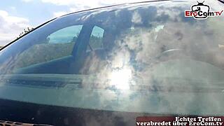 Deutsche 18 amateur teen hooks up for public POV encounter on holiday