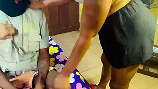 i and my step sis fucked the hotel worker after he brought our drinks