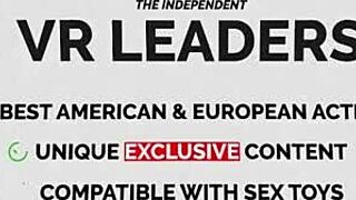 Mary Rock powerfully stretches her tight pussy with a dildo in POV masturbation