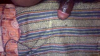 Watch this Mallu guy stroke oily cock to cum!