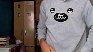 vincinn enjoys a solo jerking session