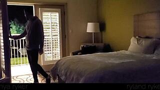 oh fuck that young slut hard in the motel with door open!