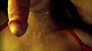 slut wife gets a messy cumshot, drop a comment for more vids