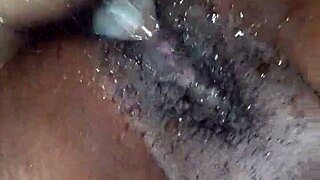 Lol, her pussy squirted all over the big cock! 😲