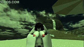 bitch getting blacked on the beach 😈