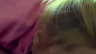 Blonde skinny submissive gets blowjob and fucking with choking for hoodie facial cumshot