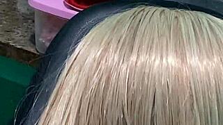 blonde stepdaughter arrives with cum in panties