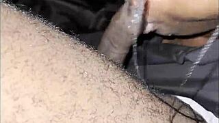 Hella swallows for the first time in submissive roleplay.