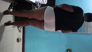 These niger lesbians are having fun backstage