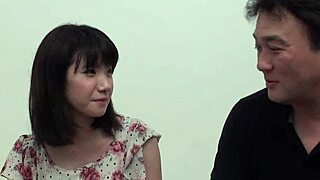 Japanese tight hairy pussy moans during creampie quickie