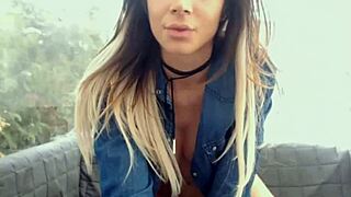 Hot Young Girl Flashes Big Tits on Webcam