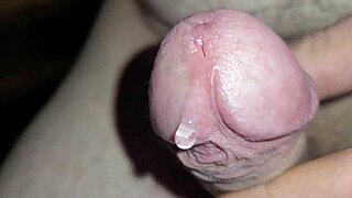 Shimmering Precum Explodes in Ropes of Cum!