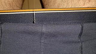 Shimmering Precum Explodes in Ropes of Cum!