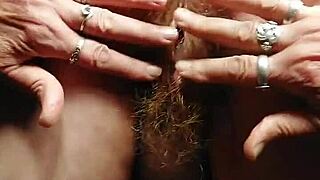 Grandma Fucks Hairy Pussy With Cucumber