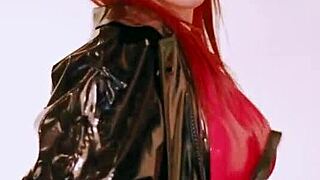 one trick pony in latex uniform