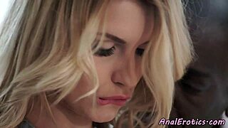 tattooed babe feels passionate anal banging by black dick