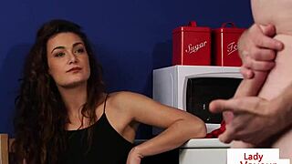 British Voyeur Humiliates Sub In Kitchen